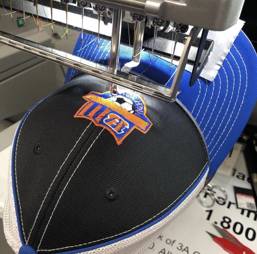 Melco Embroidering a hat